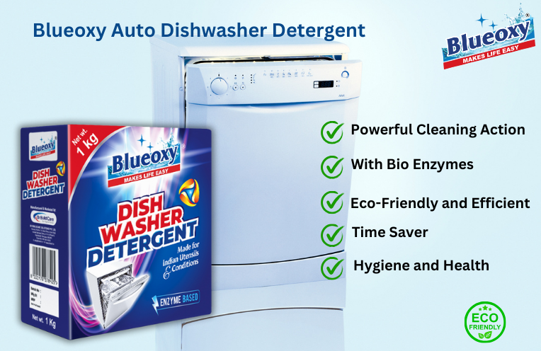 Blueoxy Auto Dishwasher Detergent releases a subtle and refreshing fragrance during every wash cycle. This delightful scent infuses your dishware, creating a pleasant olfactory experience each time you dine. It’s not just about cleanliness; it’s about enhancing your dining atmosphere with a hint of pleasant freshness, making every meal a more enjoyable experience.